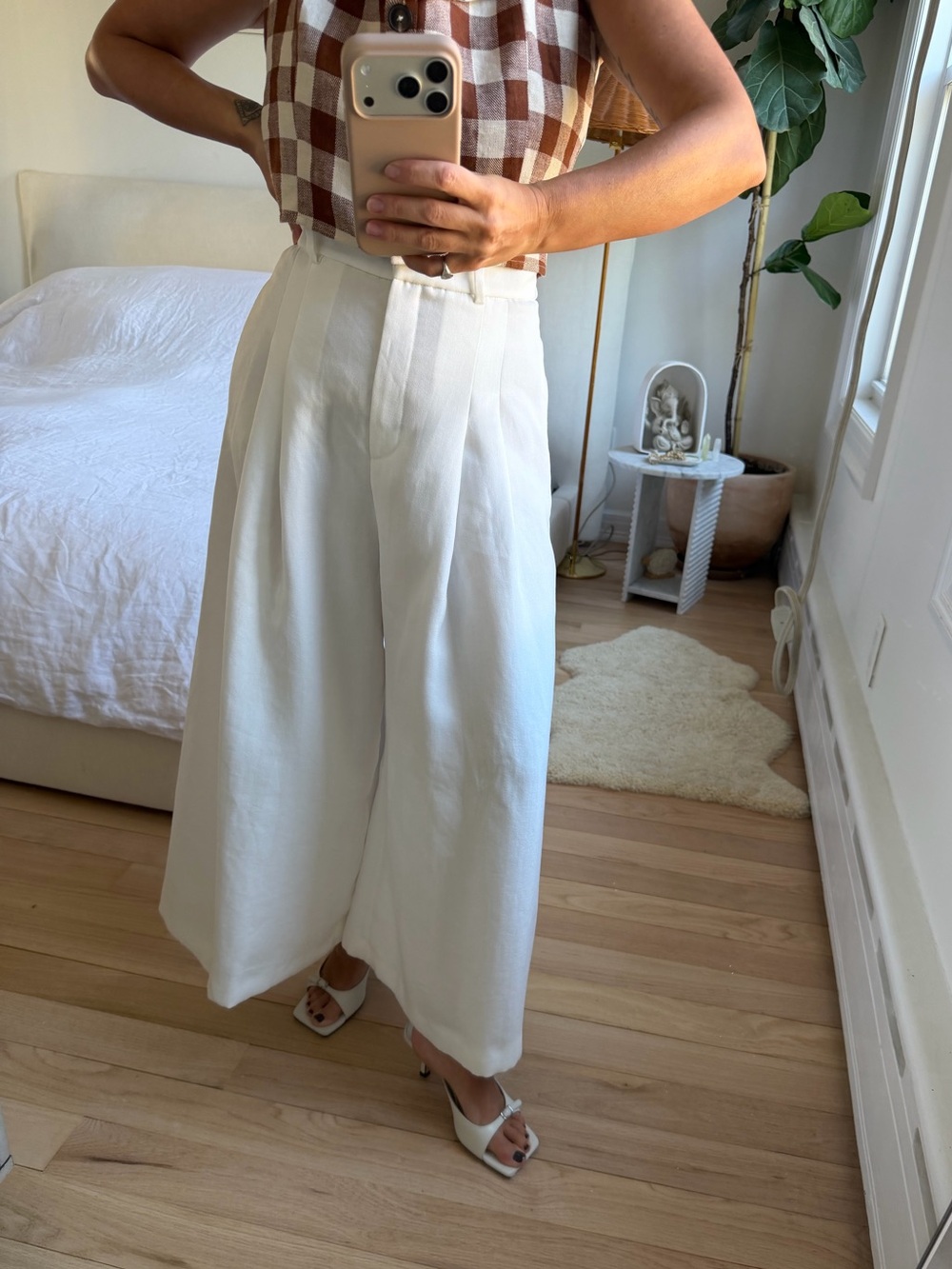 Uterque Wide Leg Crop Pants Size Small